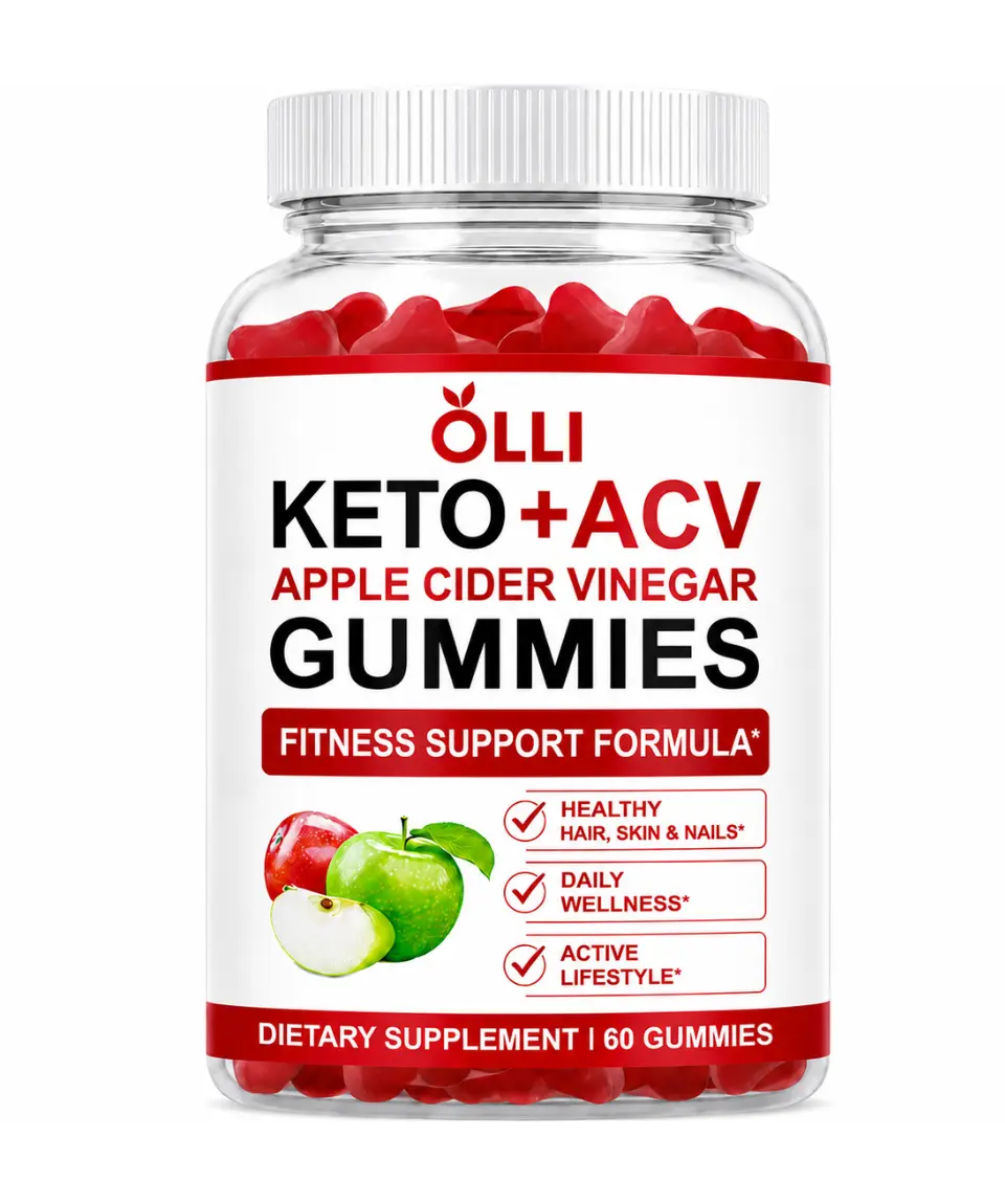 Keto + ACV Gummies with Apple Cider Vinegar and Ginger Extract - 60 Gummies